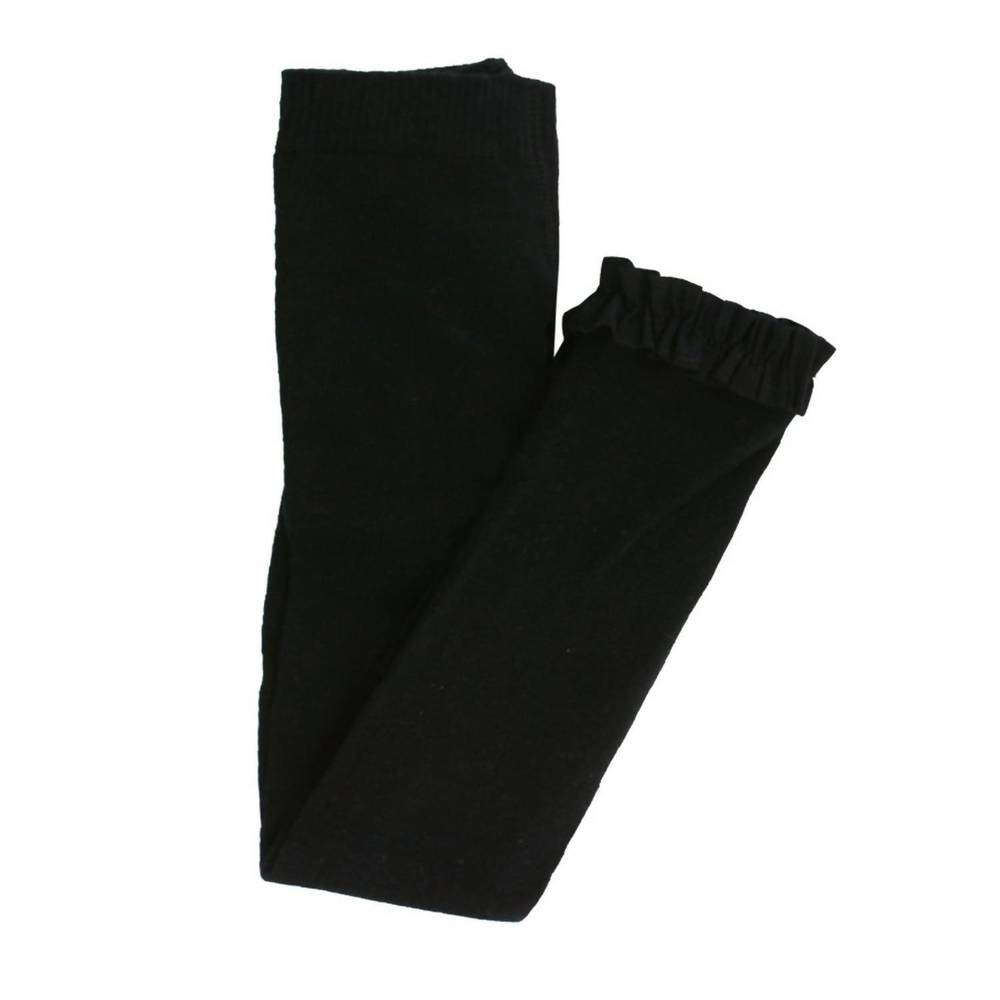 NEW RUFFLEBUTTS newborns to toddlers footless tights with ruffle in black